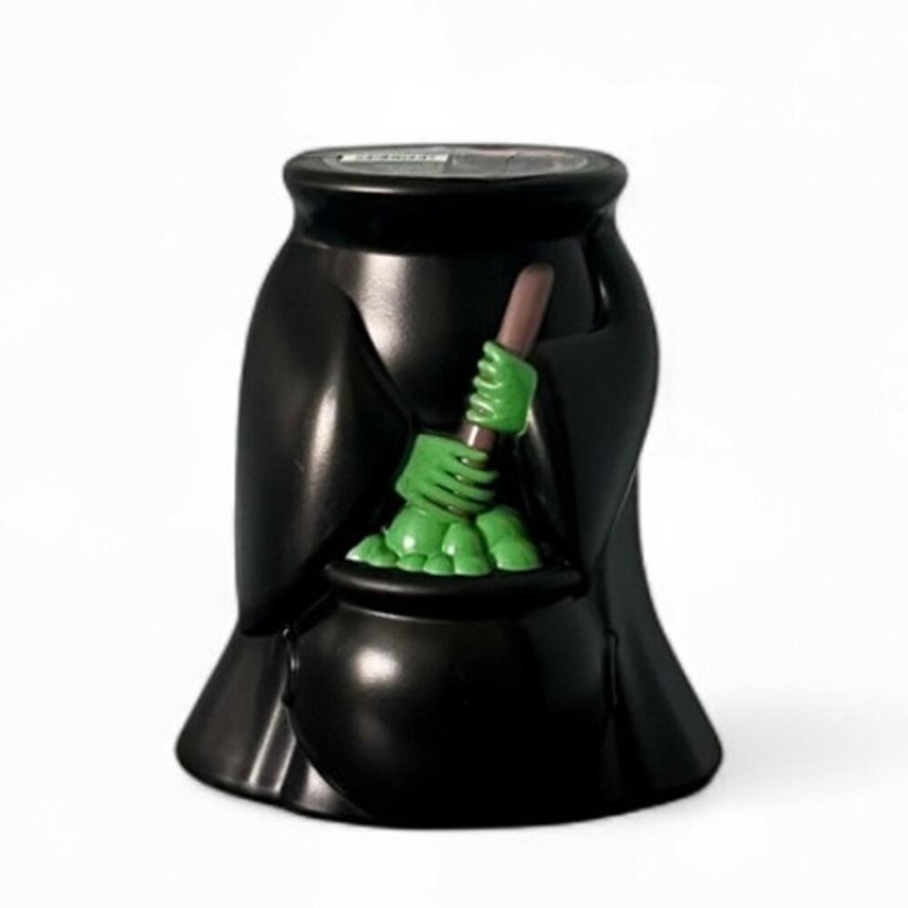 Dollar Tree Halloween Witch Cauldron Candy Bowl Stand Broom Decor NEW